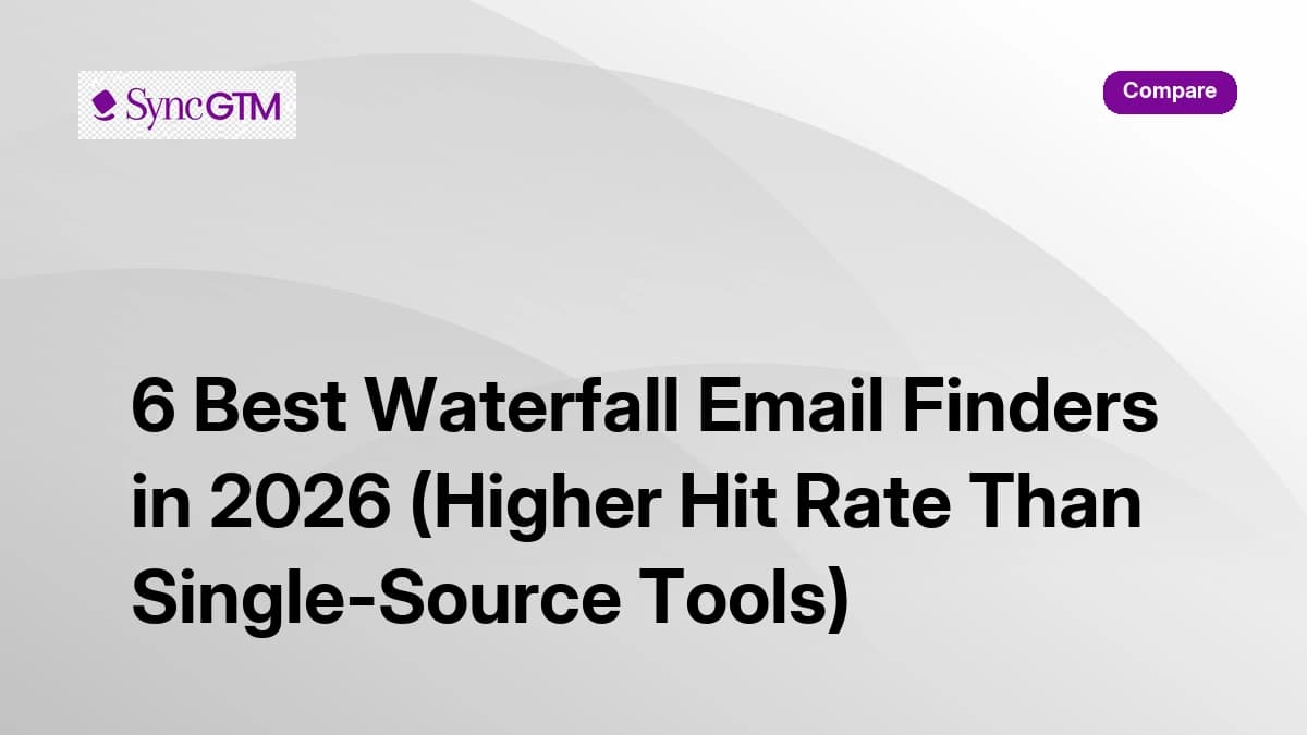 6 Best Waterfall Email Finders in 2026 — Hit Rate, Bounce Rate, and Pricing Compared