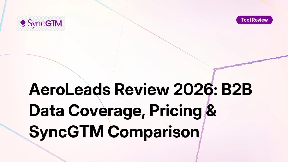 AeroLeads Review 2026 — B2B data coverage, pricing, and SyncGTM comparison