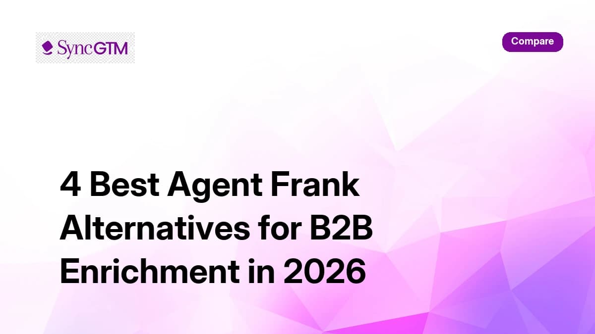 4 best Agent Frank alternatives for B2B enrichment in 2026 — ranked comparison
