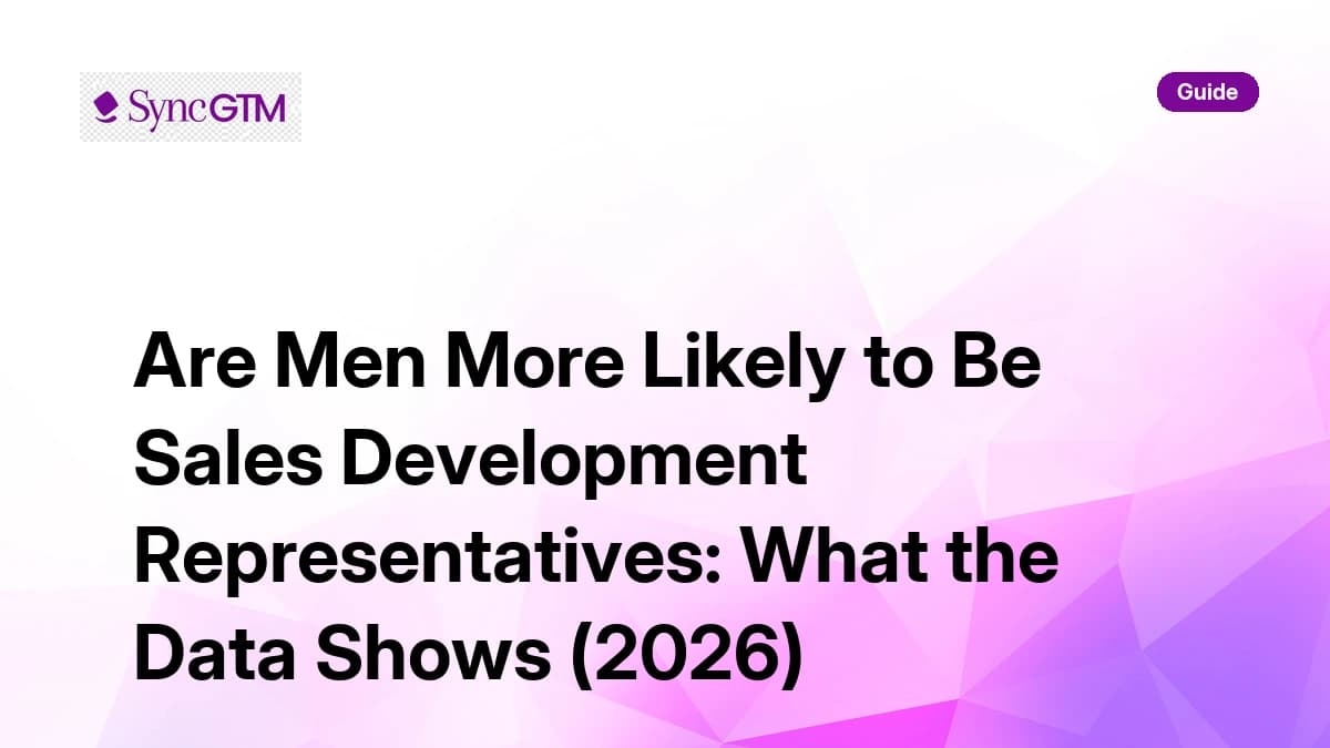Are men more likely to be sales development representatives — gender data guide