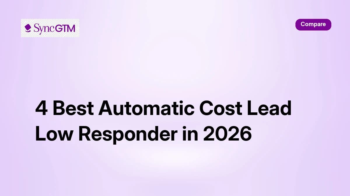 4 best automatic cost lead low responder tools in 2026 — ranked comparison by SyncGTM