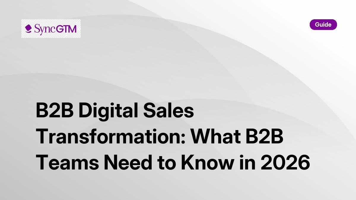 B2B digital sales transformation guide — five pillars and best practices for 2026