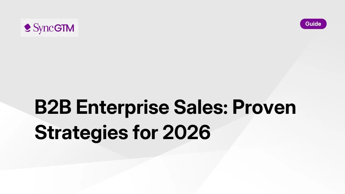 B2B enterprise sales strategies — 2026 playbook for GTM teams by SyncGTM