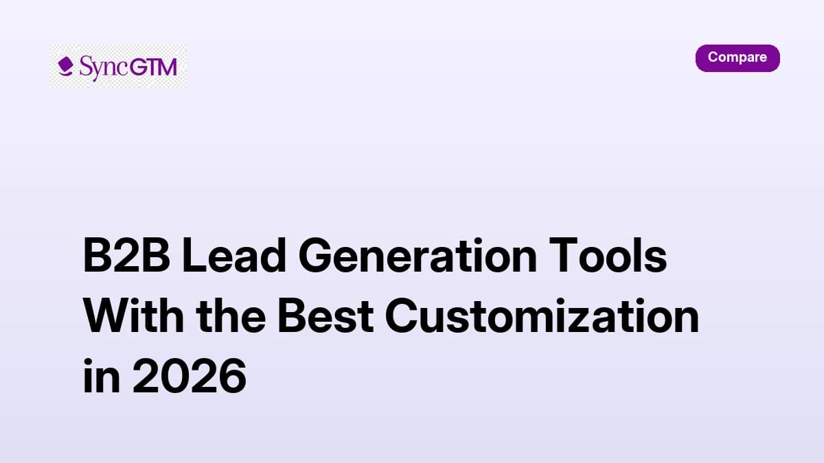 B2B lead generation and sales intelligence tools ranked by customization depth in 2026