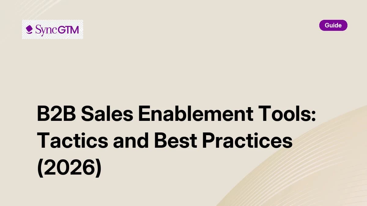 B2B Sales Enablement Tools: Tactics and Best Practices (2026)