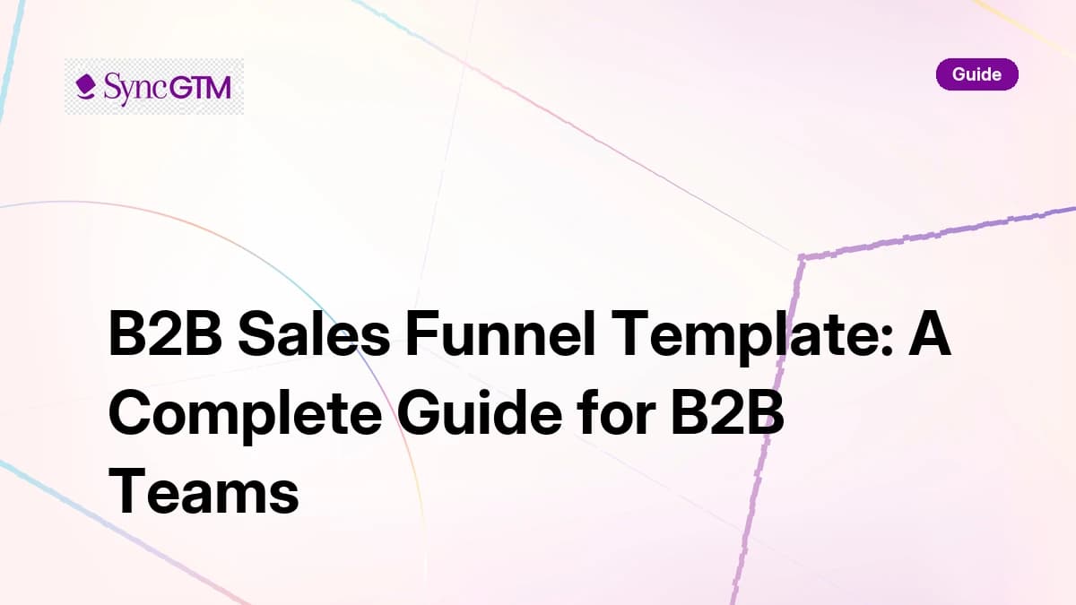 B2B sales funnel template guide — stages, benchmarks, and SyncGTM workflow