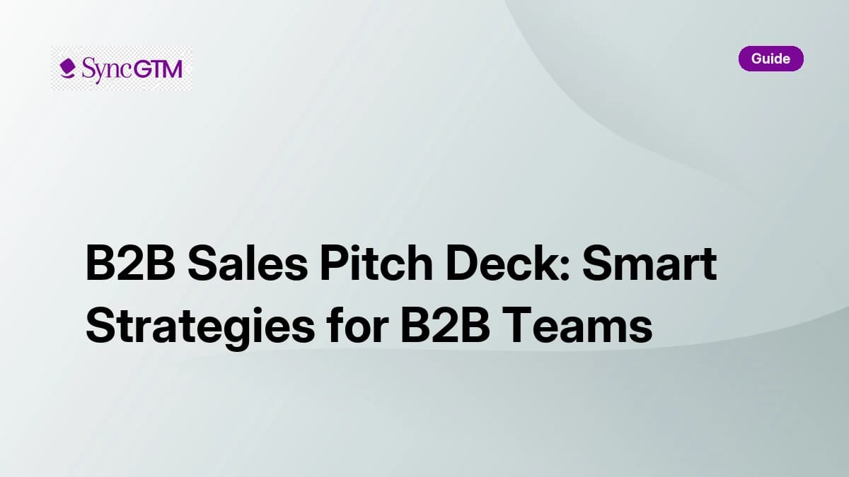 B2B sales pitch deck strategies — guide for B2B GTM teams by SyncGTM