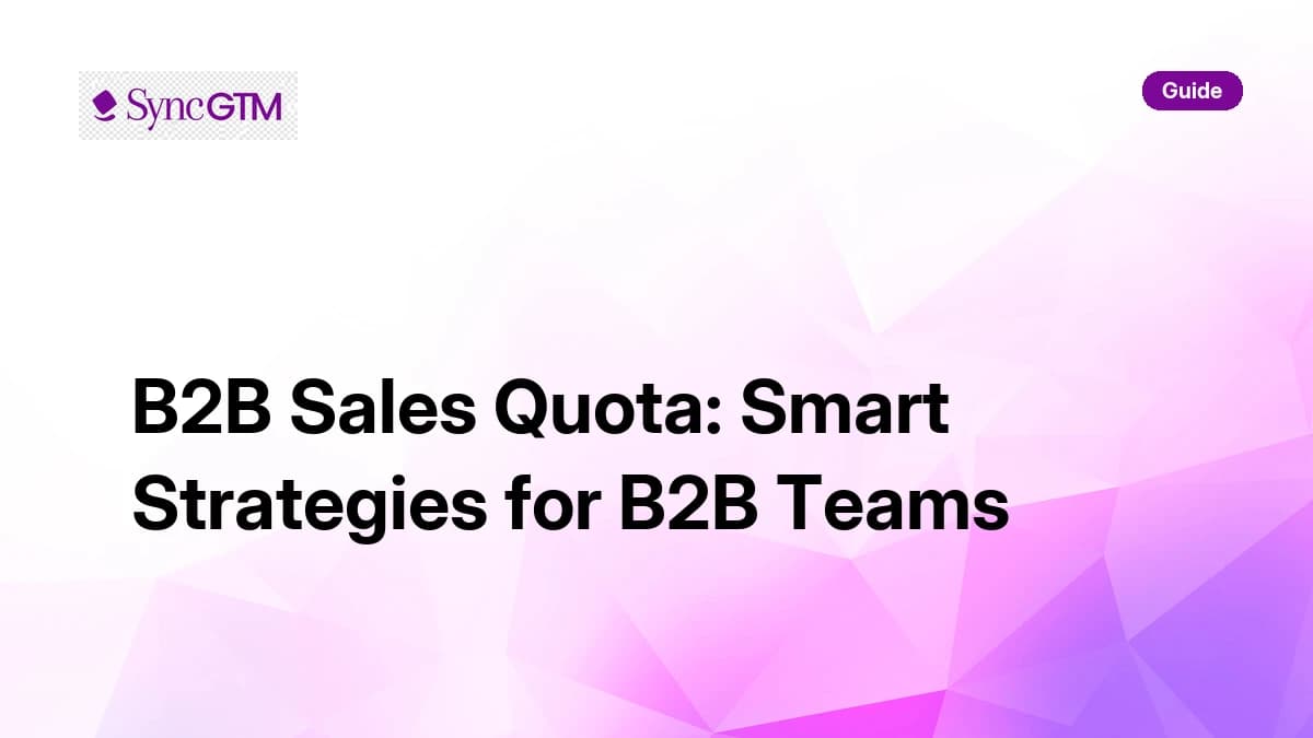 B2B sales quota strategies guide — SyncGTM