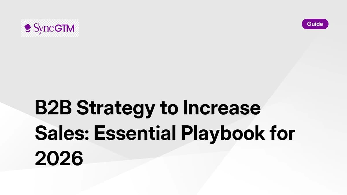 B2B strategy to increase sales — 2026 playbook by SyncGTM
