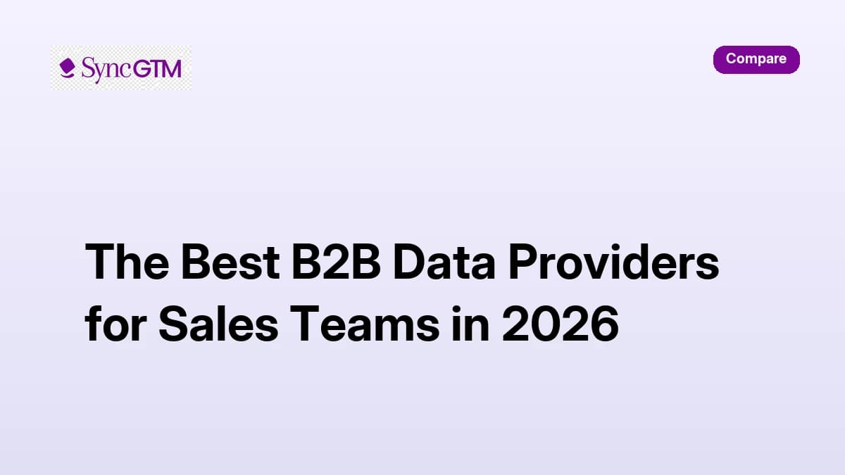 The best B2B data providers for sales teams in 2026 — ranked comparison