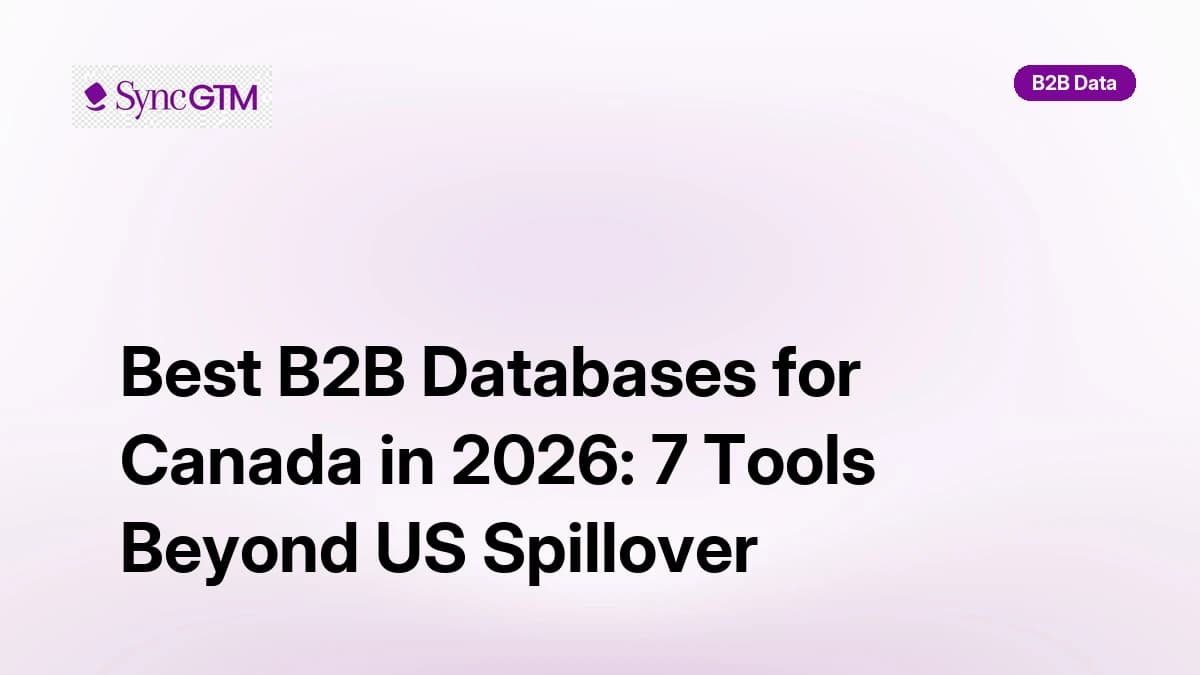 Best B2B databases for Canada in 2026 — ranked by accuracy and CASL compliance