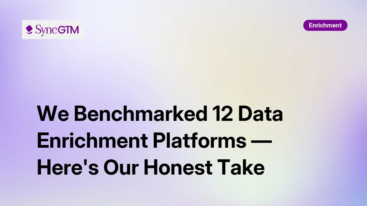 We Benchmarked 12 Data Enrichment Platforms — Here's Our Honest Take (2026)