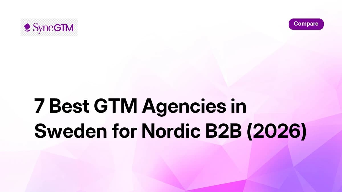 SyncGTM GTM intelligence platform — Nordic B2B data enrichment and intent signals for Sweden