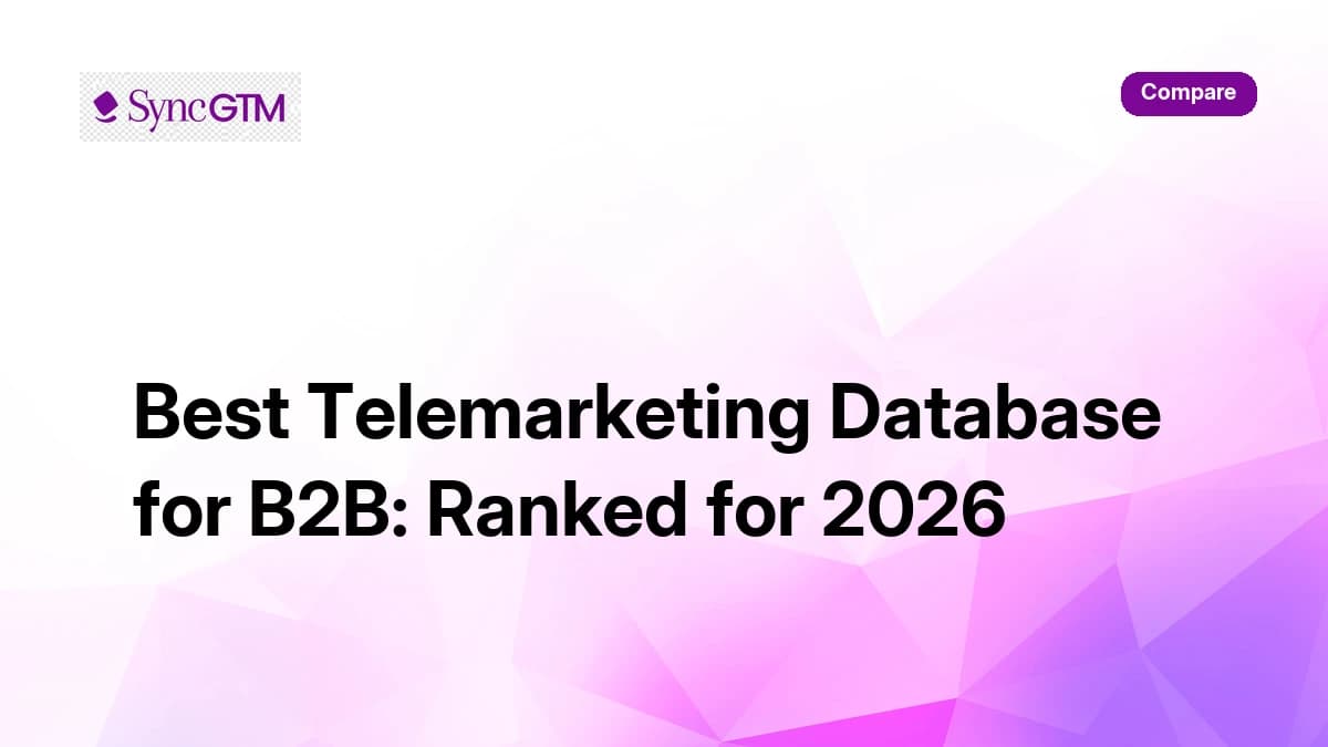 SyncGTM waterfall phone enrichment — best telemarketing database for B2B prospecting 2026