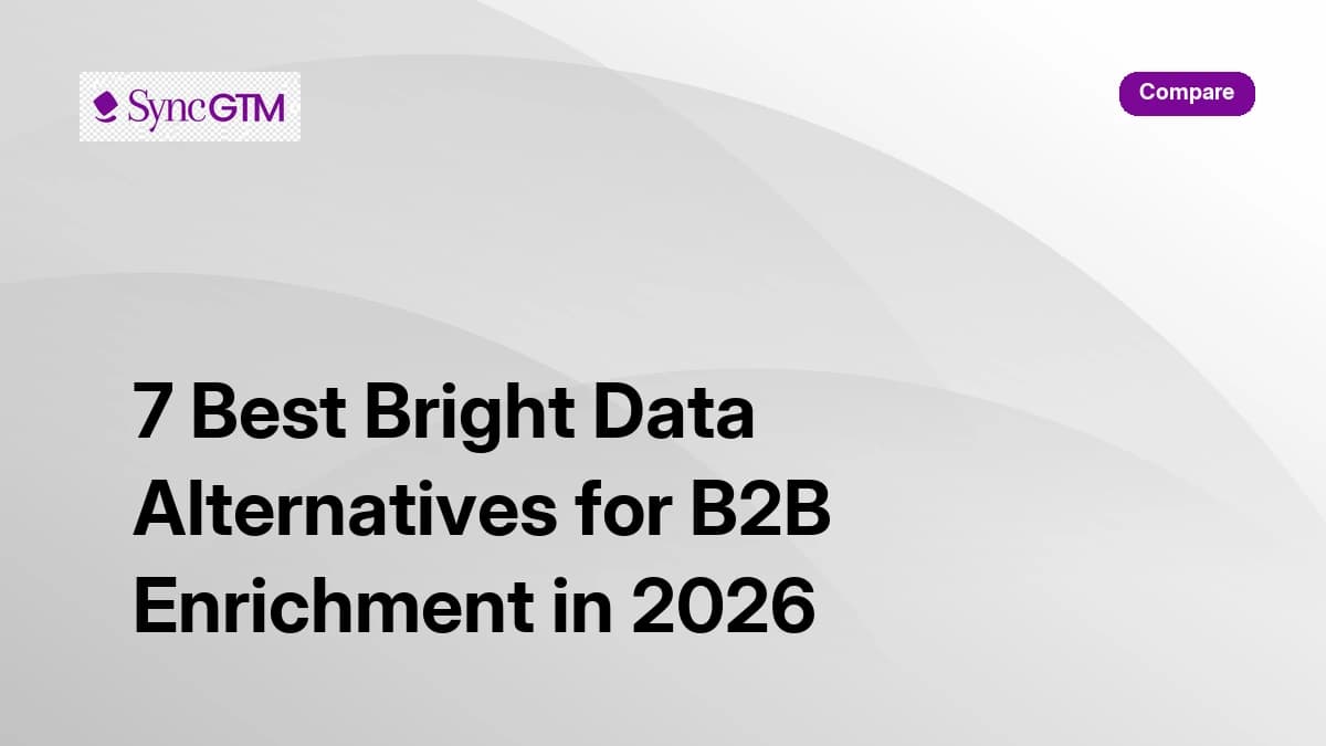7 best Bright Data alternatives for B2B enrichment in 2026 — ranked comparison
