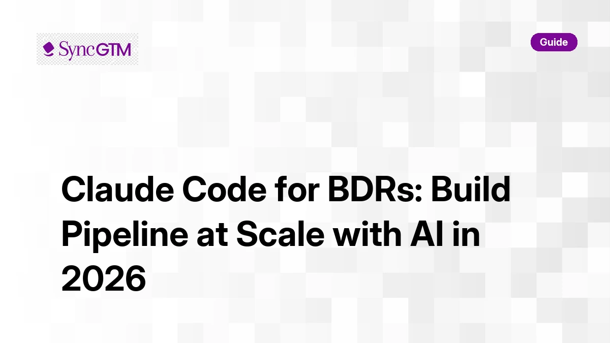 Claude Code for BDR — AI pipeline automation for business development reps