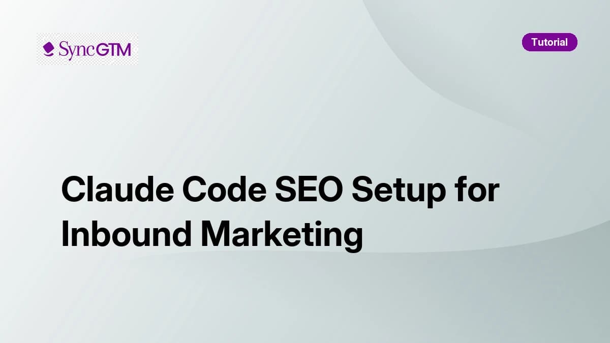 Claude Code SEO setup for inbound marketing — autonomous agent system overview
