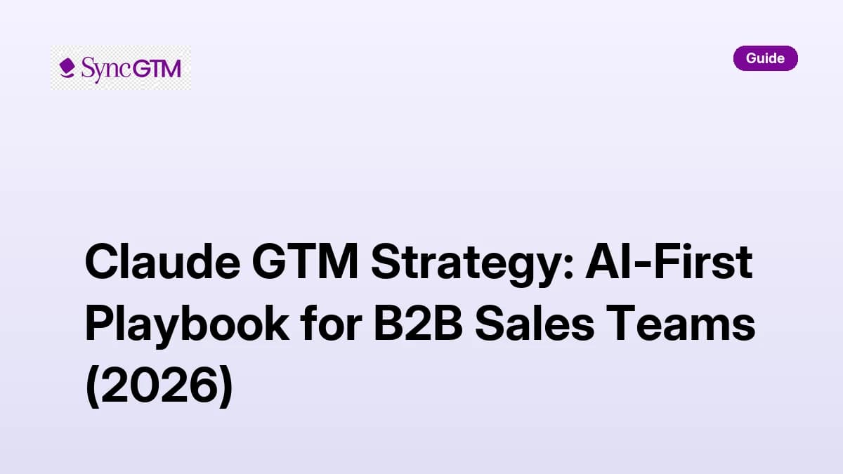 Claude GTM strategy — four-stage AI-first playbook for prospecting, enrichment, outreach, and pipeline review