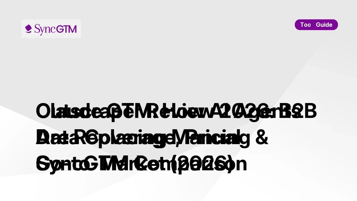 Claude GTM — AI agents running the go-to-market motion with SyncGTM MCP as the data backbone