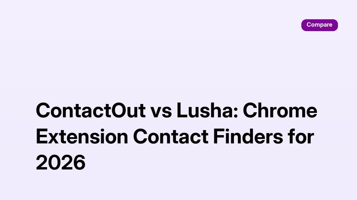 ContactOut vs Lusha Chrome extension contact finder comparison banner 2026