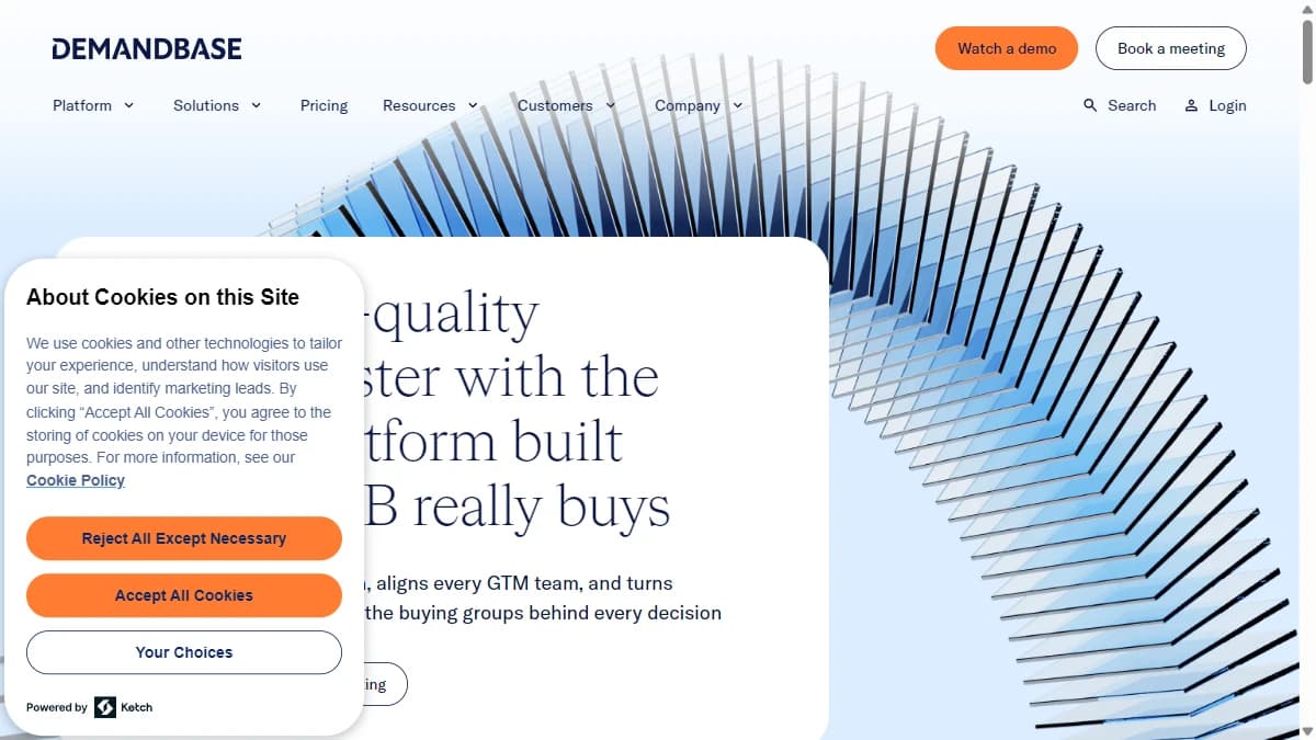 Demandbase homepage — enterprise ABM platform as the baseline for comparison