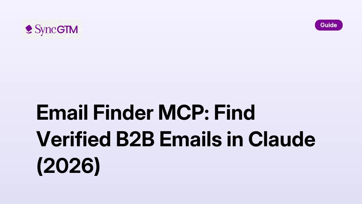 Email finder MCP in Claude — verified B2B work and personal email lookup via waterfall enrichment