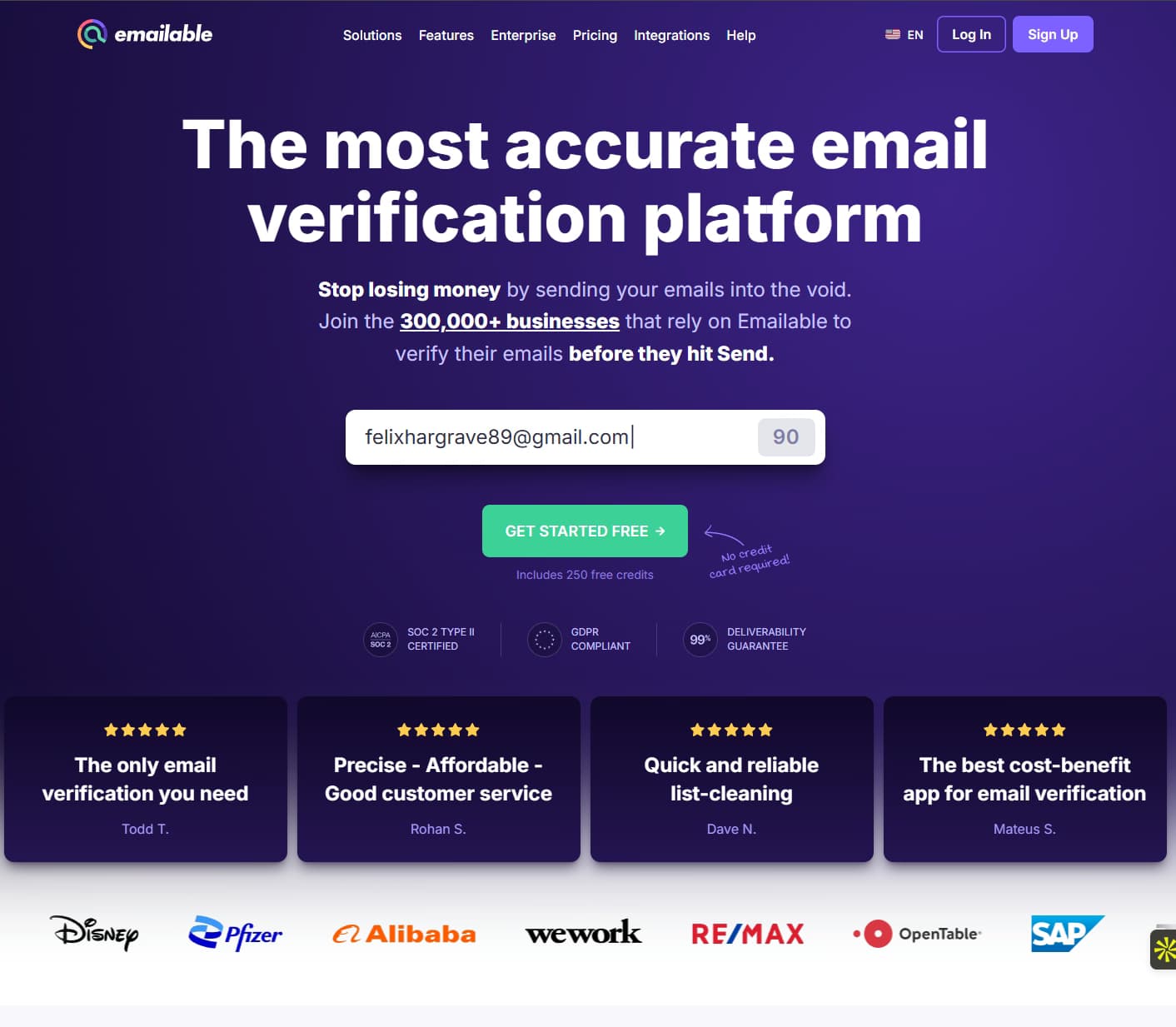 Emailable email verification dashboard — fast bulk email validation with scheduled monitoring