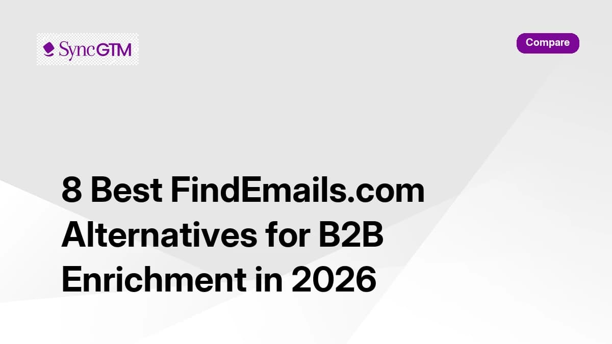 8 best FindEmails.com alternatives for B2B enrichment in 2026 — ranked comparison