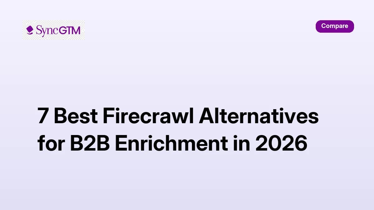 7 best Firecrawl alternatives for B2B enrichment in 2026 — ranked comparison