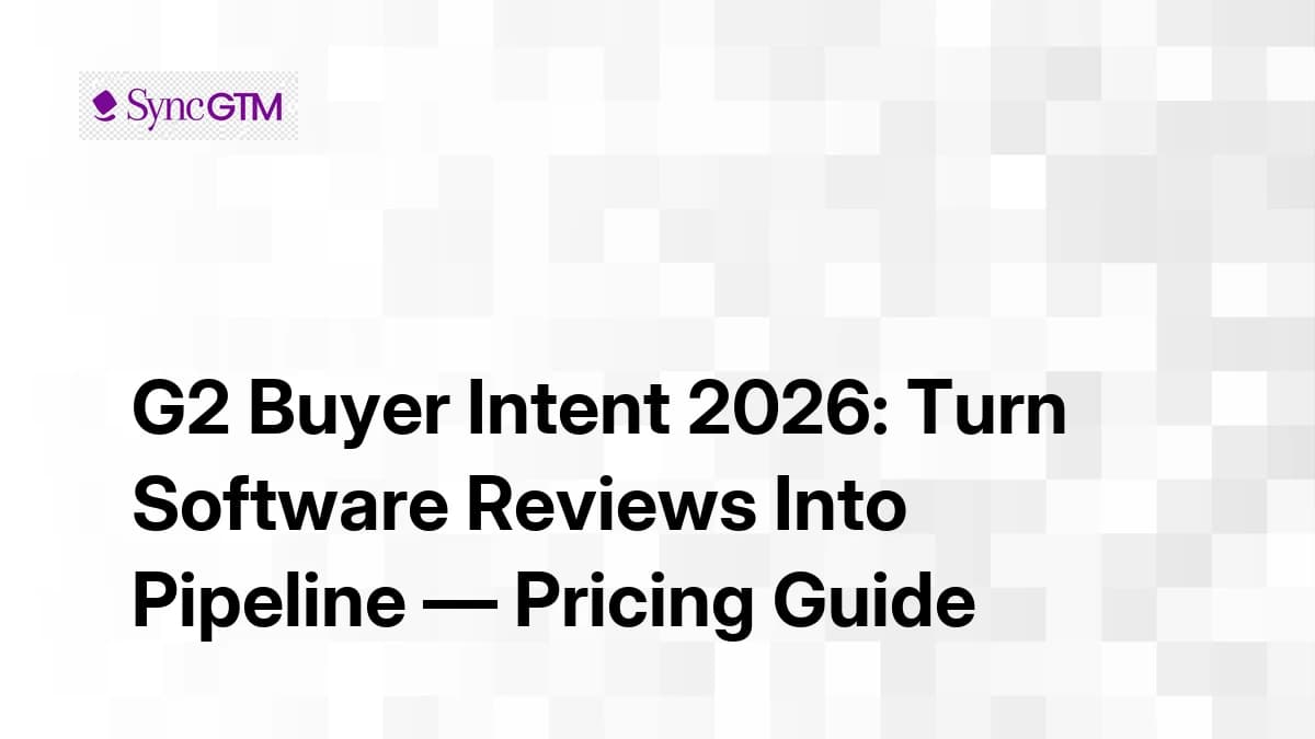 G2 Buyer Intent Review 2026 — Software Review Signals and Pricing