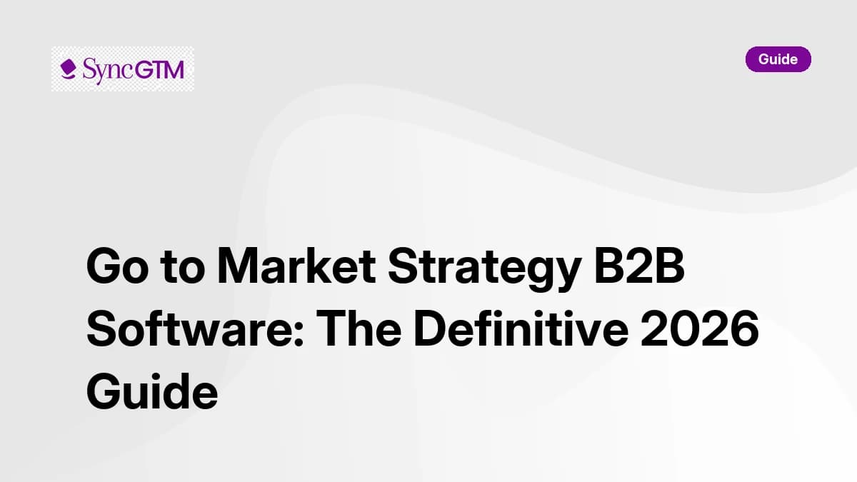 Go to market strategy B2B software — definitive 2026 guide by SyncGTM