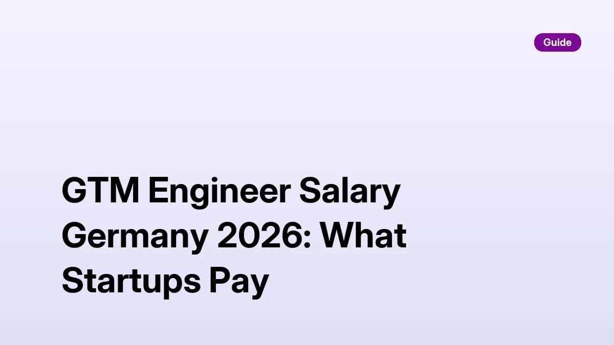 GTM Engineer Salary Germany 2026 — EUR compensation guide by SyncGTM