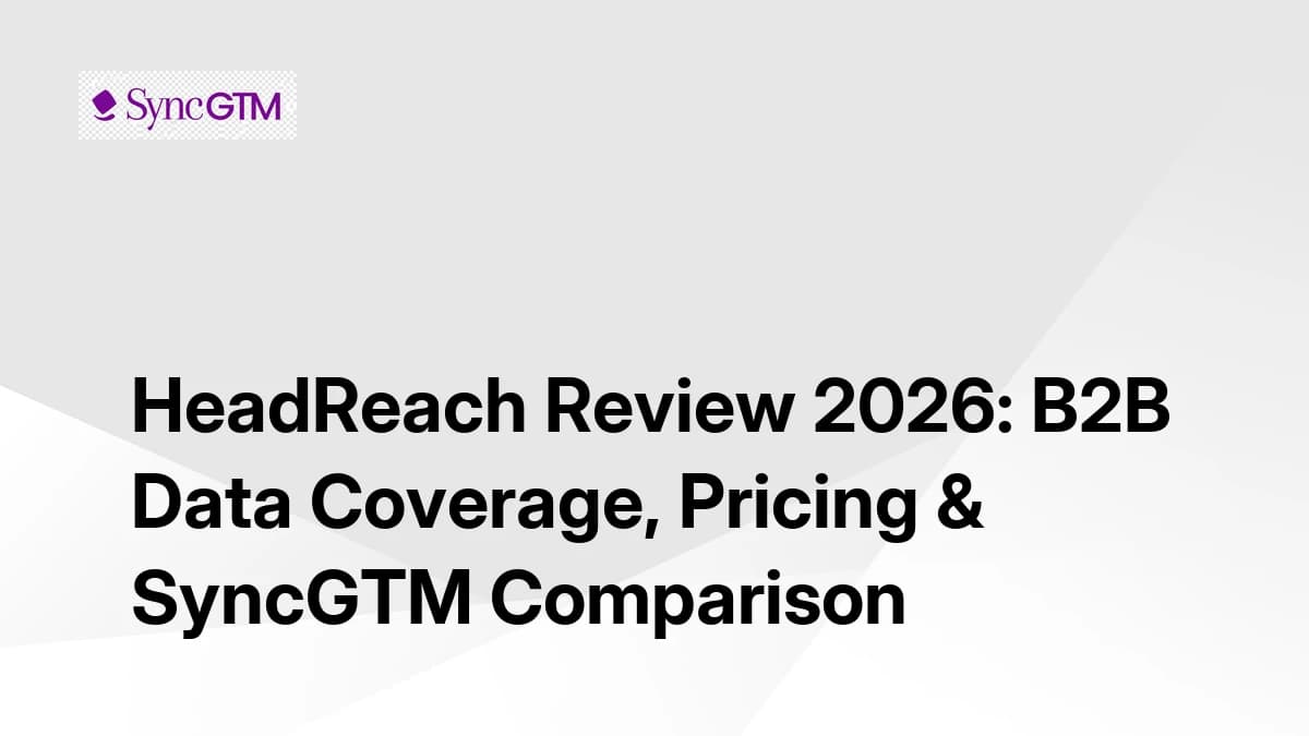 HeadReach B2B email finder dashboard — HeadReach review 2026