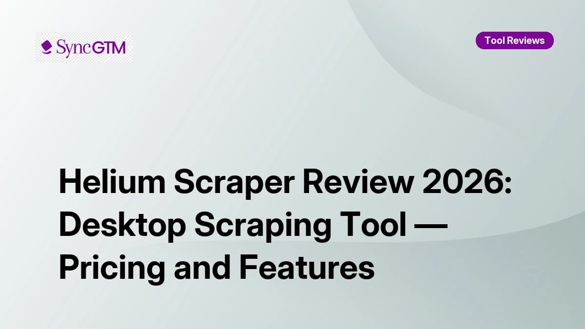Helium Scraper review 2026 — Windows desktop web scraping tool with association engine