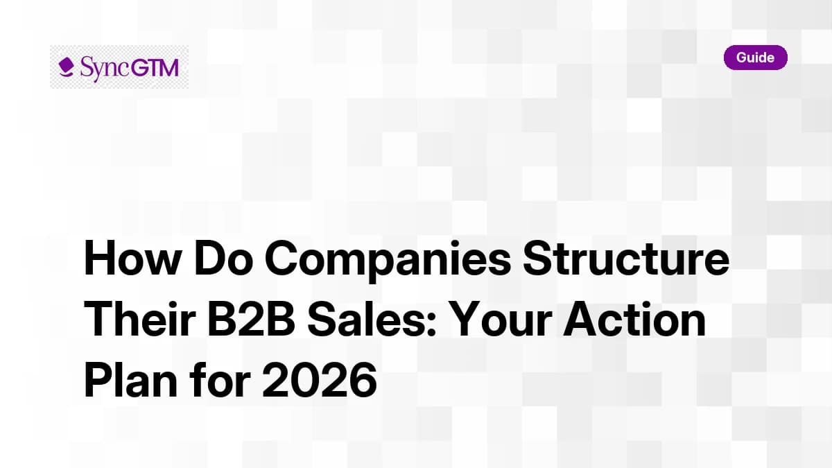 How companies structure their B2B sales — guide by SyncGTM