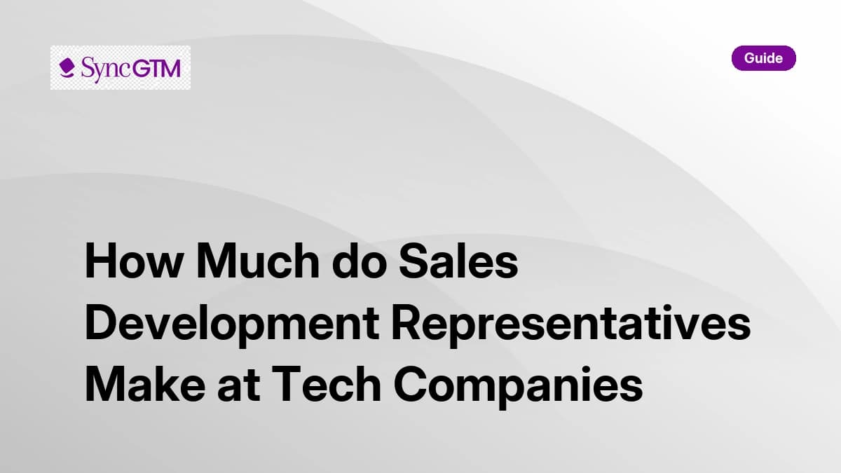 How much do sales development representatives make at tech companies — 2026 salary guide