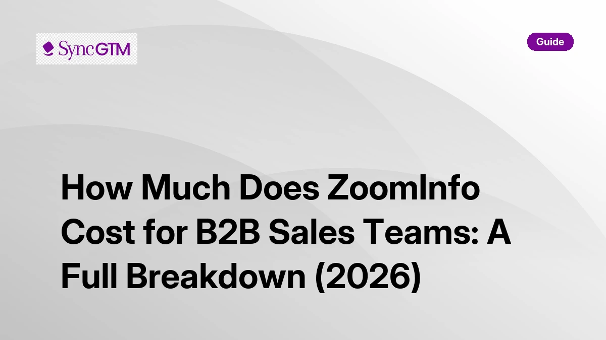 How Much Does ZoomInfo Cost for B2B Sales Teams — 2026 Pricing Breakdown