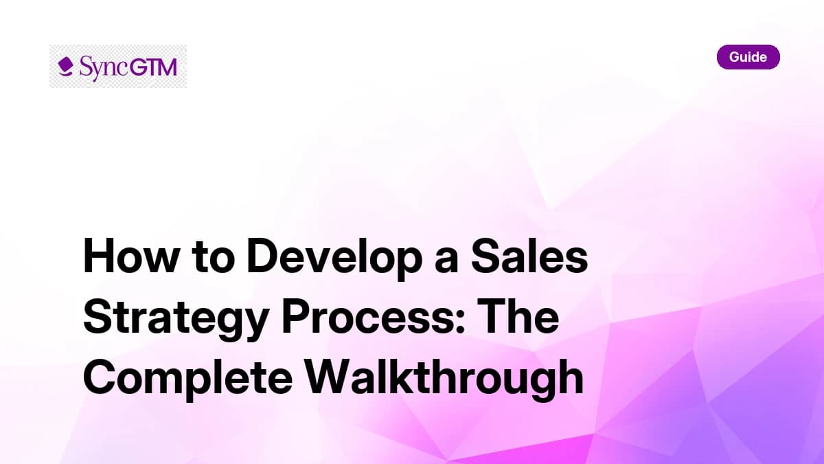 How to develop a sales strategy process — complete walkthrough by SyncGTM