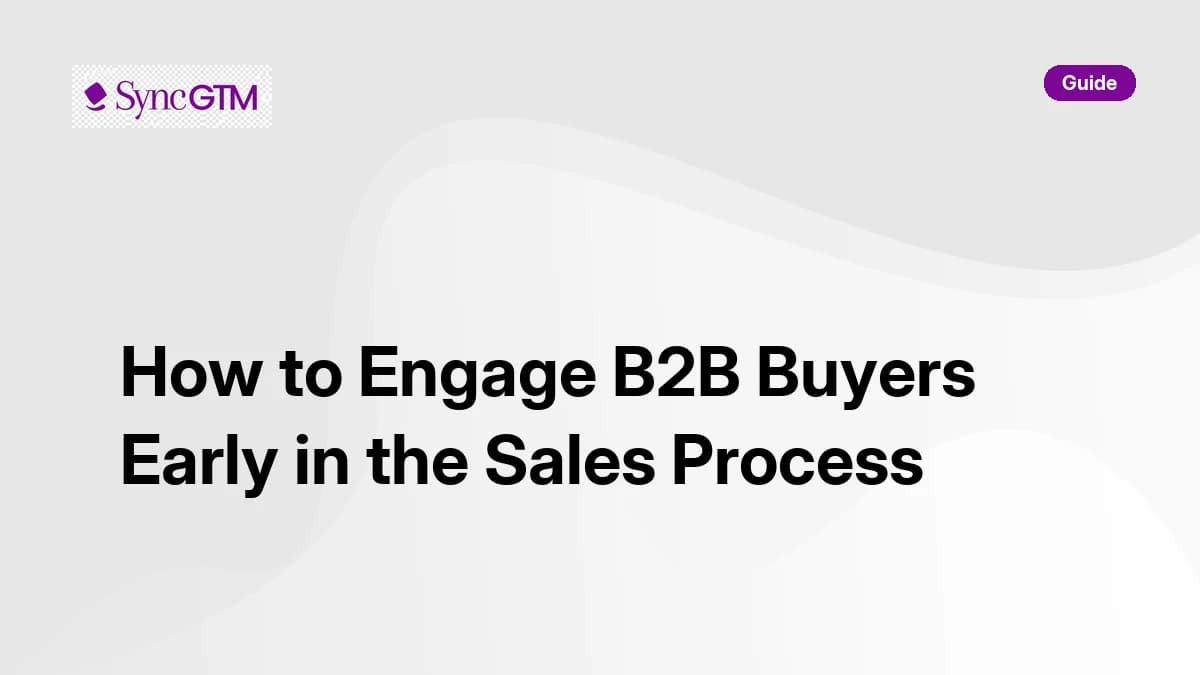 How to engage B2B buyers early in the sales process — intent signals, outreach timing, and SyncGTM