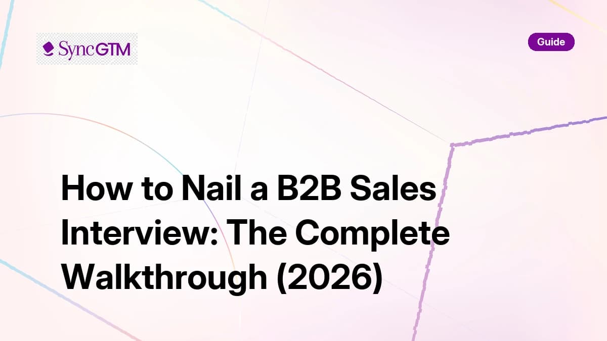How to nail a B2B sales interview — complete walkthrough by SyncGTM