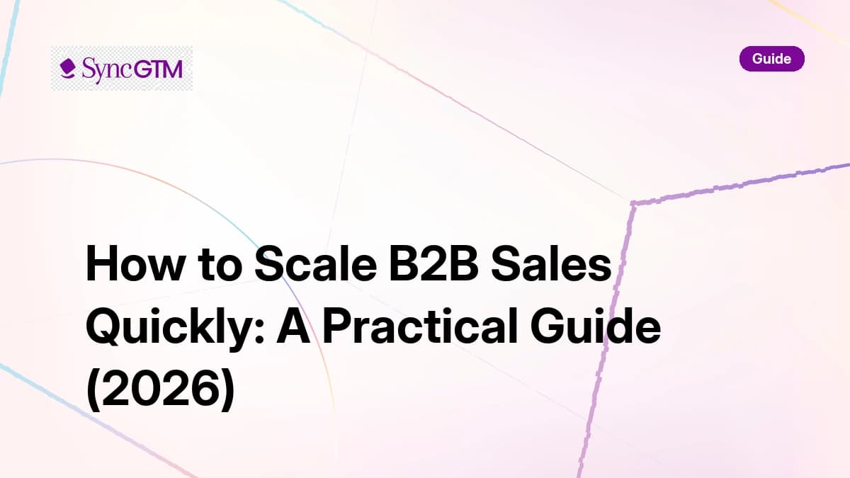 How to scale B2B sales quickly — practical guide by SyncGTM