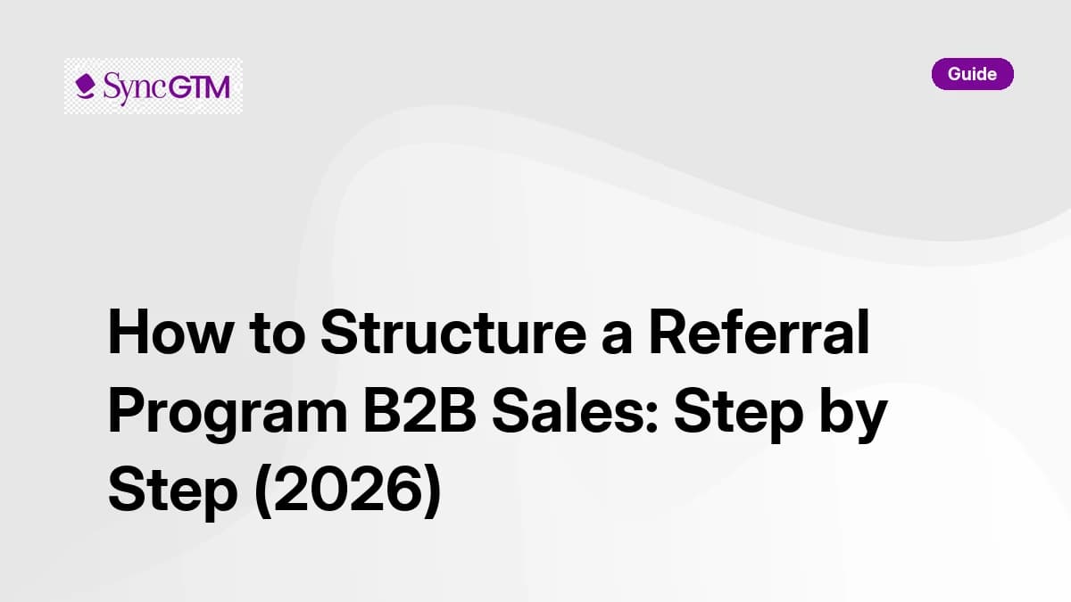 How to structure a referral program B2B sales — step-by-step guide by SyncGTM