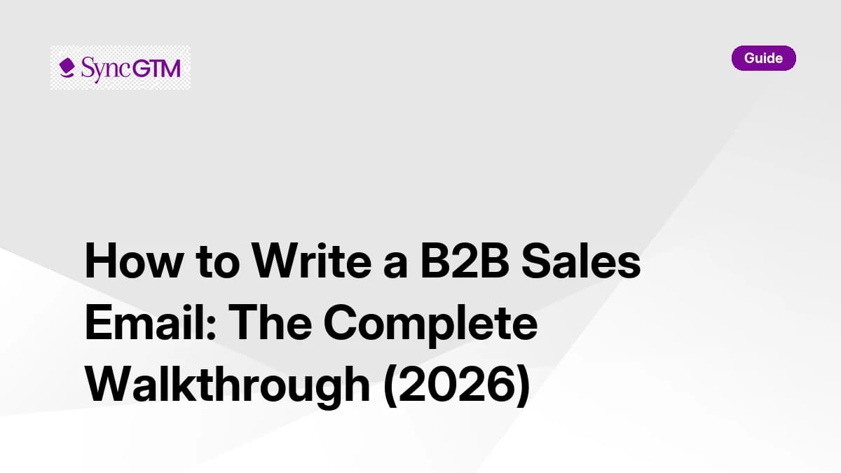 How to write a B2B sales email — step-by-step walkthrough by SyncGTM