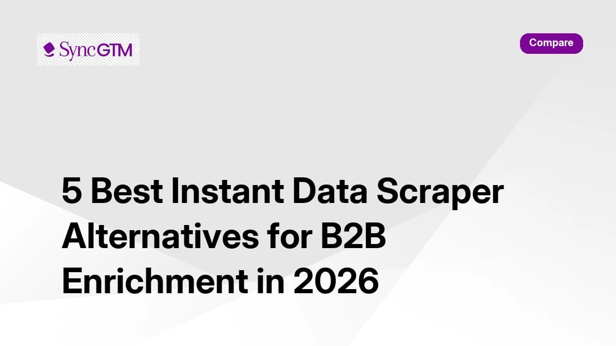 Best Instant Data Scraper alternatives for B2B enrichment in 2026 — comparison guide
