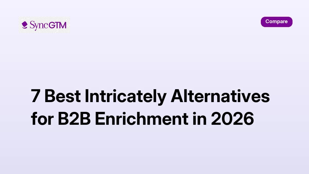 7 best Intricately alternatives for B2B enrichment in 2026 — ranked comparison