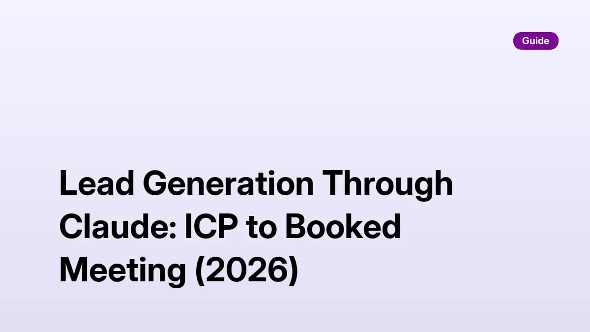 Lead generation through Claude — full-funnel outbound from ICP to booked meeting using SyncGTM MCP