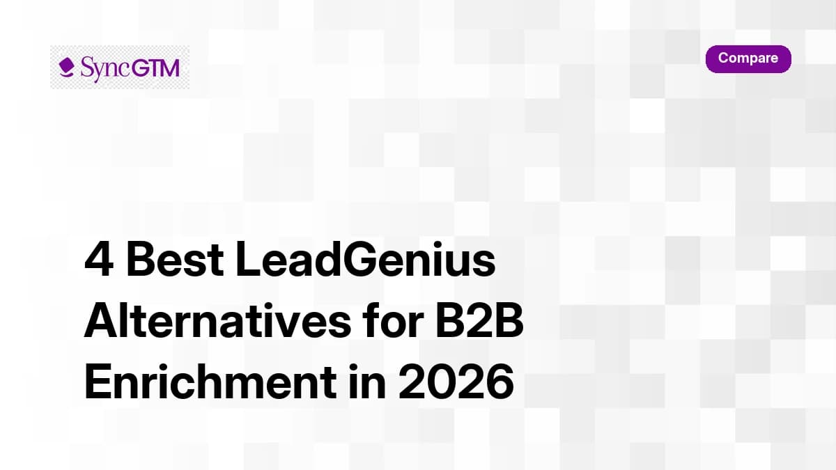 4 best LeadGenius alternatives for B2B enrichment in 2026 — ranked comparison