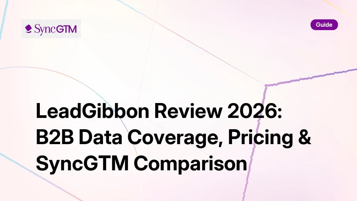 LeadGibbon Review 2026 — data coverage, pricing, and SyncGTM comparison