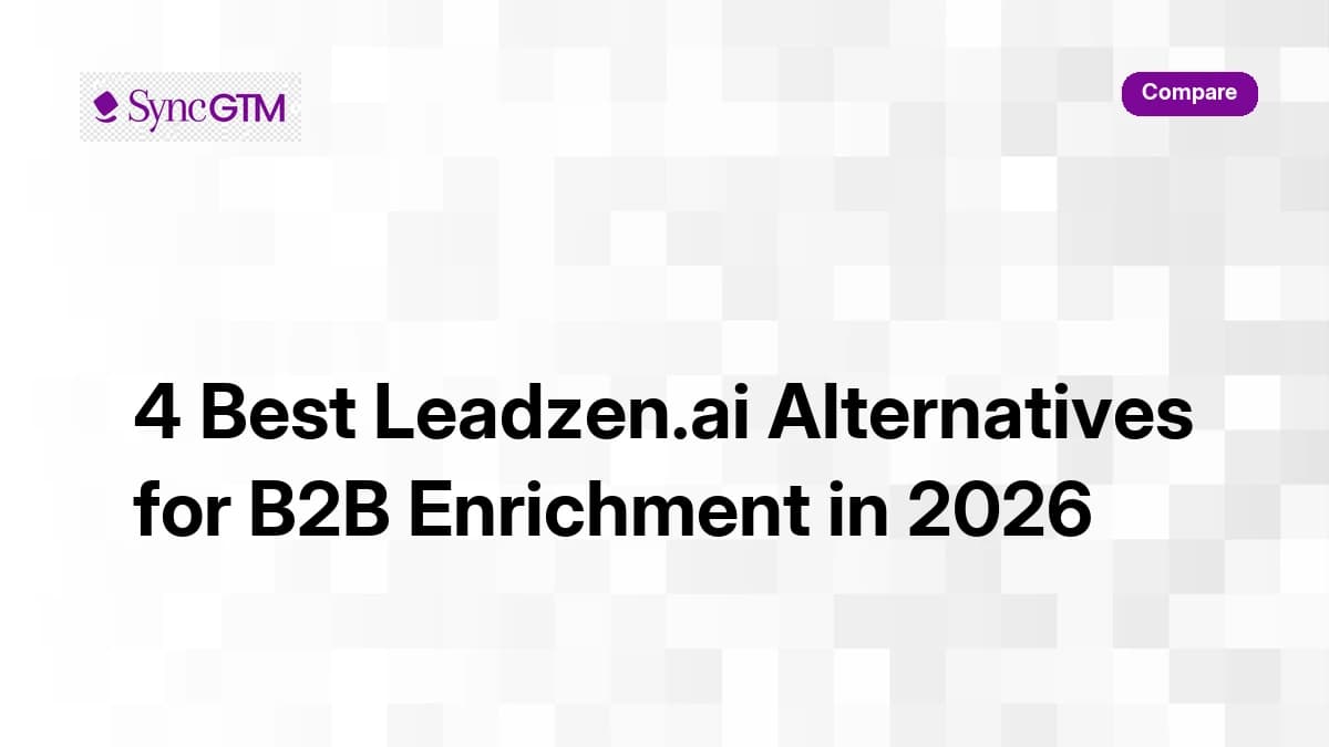 4 best Leadzen.ai alternatives for B2B enrichment in 2026 — ranked comparison