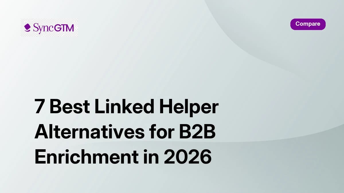7 best Linked Helper alternatives for B2B enrichment in 2026 — ranked comparison
